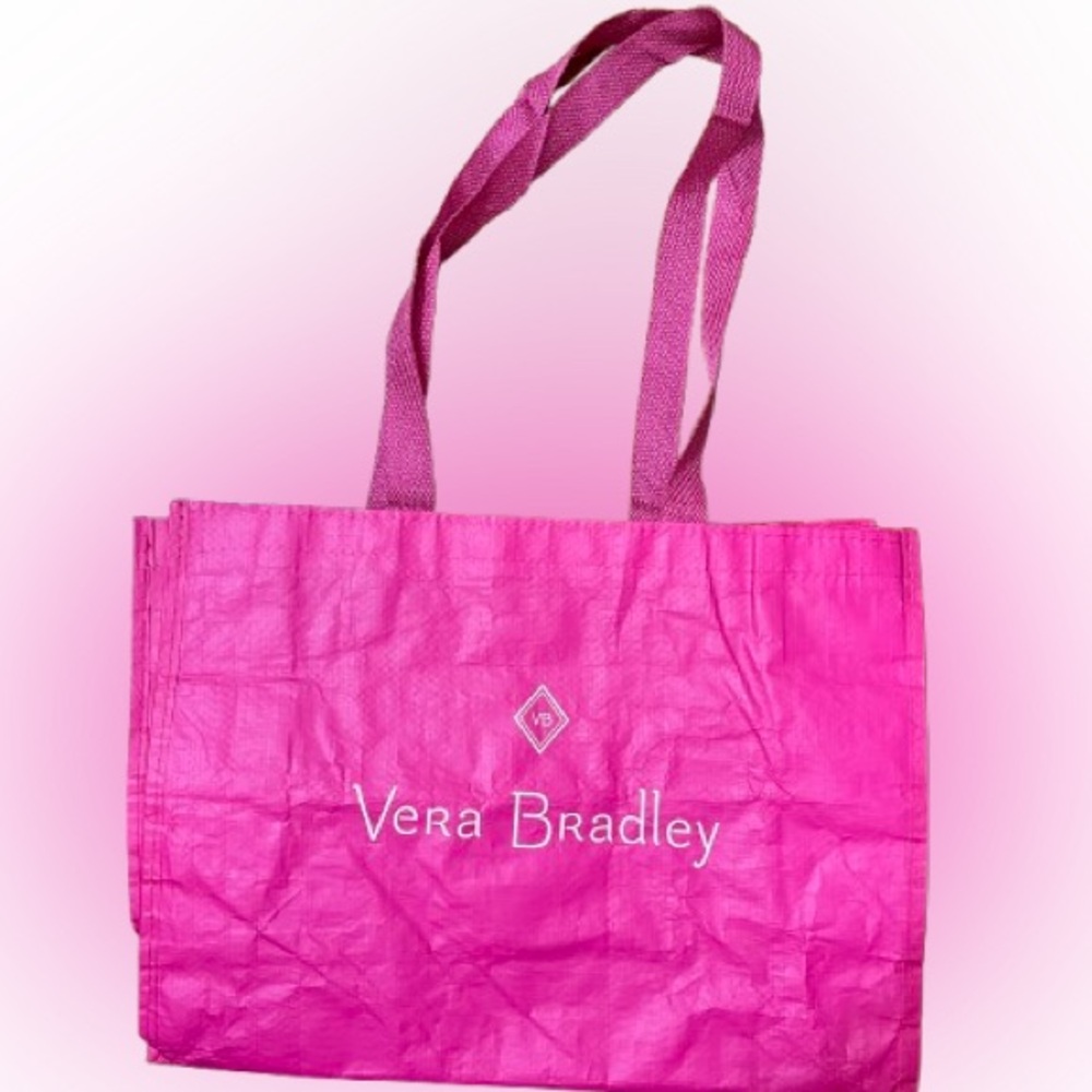 Vera Bradley Large Pink Shopping Tote Bag